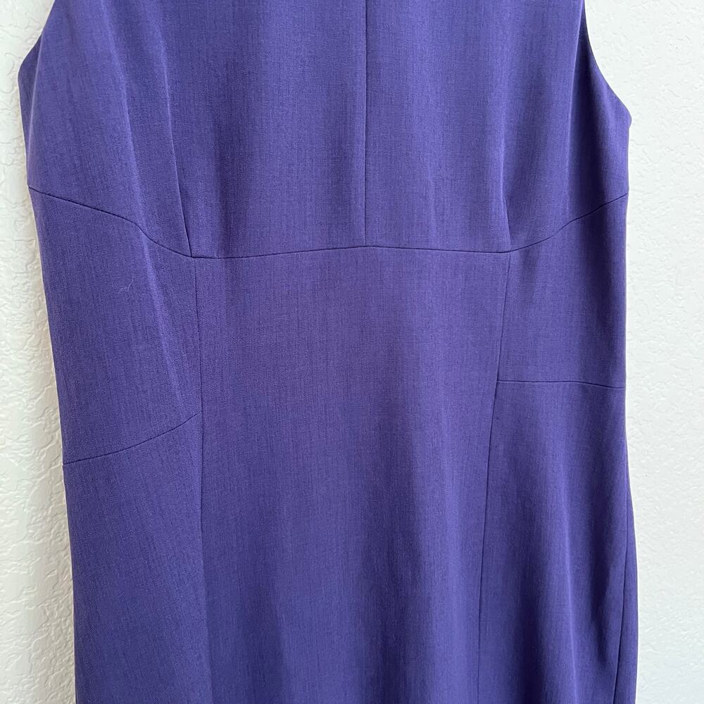 MM.LaFleur A-Line Sheath Dress Purple Sleeveless Washable Workwear Polished - Picture 5 of 13